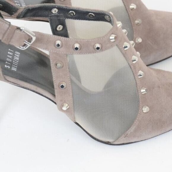 Stuart Weitzman Saunter Studded Topo Ankle Booties Women's 10M Party Business - Picture 7 of 10